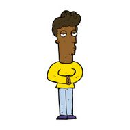 cartoon jaded man N14