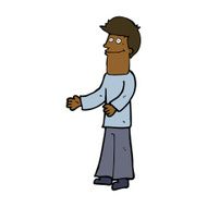 Cartoon Man Shrugging Shoulders N52