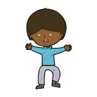 cartoon boy panicking N21