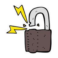 cartoon padlock symbol N4