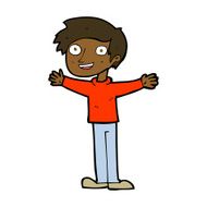 cartoon enthusiastic man N7