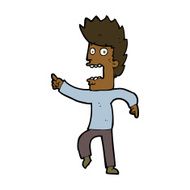 cartoon terrified man N192