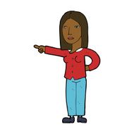 cartoon woman pointing N150