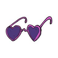 cartoon heart sunglasses N6
