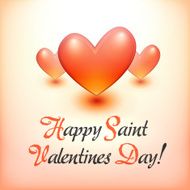 Stylish Happy Valentine Day postcard