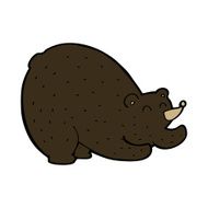 cartoon stretching black bear N4