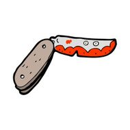 cartoon bloody folding knife N15