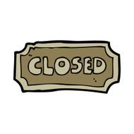 Cartoon Closed Sign N8