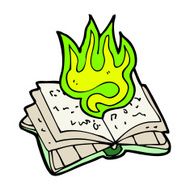 cartoon magic spell book N30