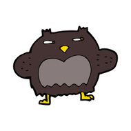 cartoon suspicious owl N7