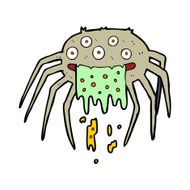 cartoon gross halloween spider N10