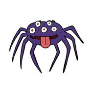 cartoon gross halloween spider N11