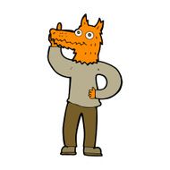 cartoon fox man with idea N4