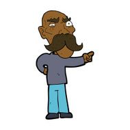 cartoon annoyed old man pointing N7