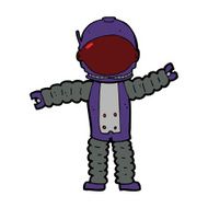 Cartoon Astronaut N104