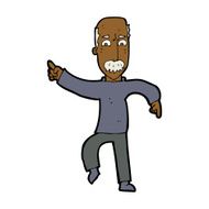 cartoon angry old man N113