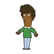 cartoon startled man N34