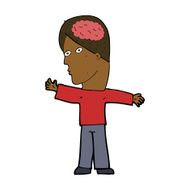 cartoon man with brain N7