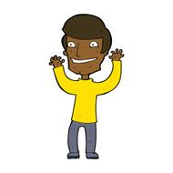 cartoon excited man N77