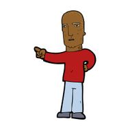 cartoon tough guy pointing N6