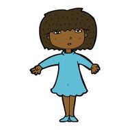 cartoon surprised woman N167