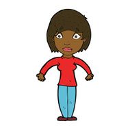 cartoon surprised woman N169