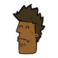 cartoon man feeling sick N7
