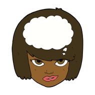 cartoon woman thinking N32