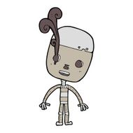 cartoon sad robot N7