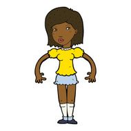 cartoon woman looking sideways N8