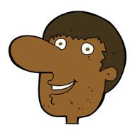 cartoon happy male face N14