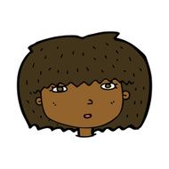 cartoon female face N107