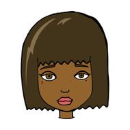 cartoon female face N108