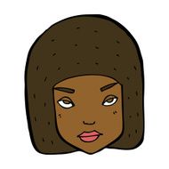 cartoon annoyed female face N7