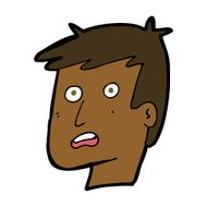 cartoon unhappy face N14
