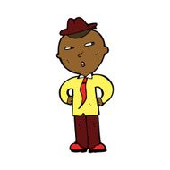 cartoon man wearing hat N38