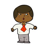 cartoon shocked boy N23