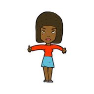 cartoon woman giving thumbs up symbol N46