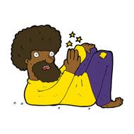 cartoon hippie man N11