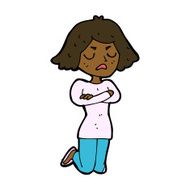 cartoon annoyed woman N139