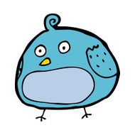 cartoon fat bird N19