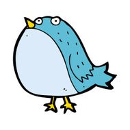 cartoon fat bird N20