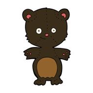 cartoon happy black bear N6