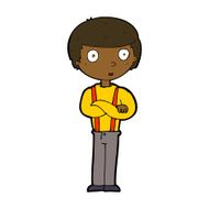 cartoon staring boy N16