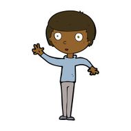 cartoon staring boy N17