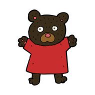 cartoon cute black bear N40