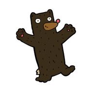 cartoon black bear N47