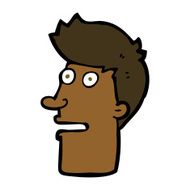 cartoon shocked male face N7