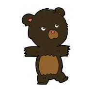 cartoon cute black bear N43