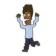 cartoon terrified man N194